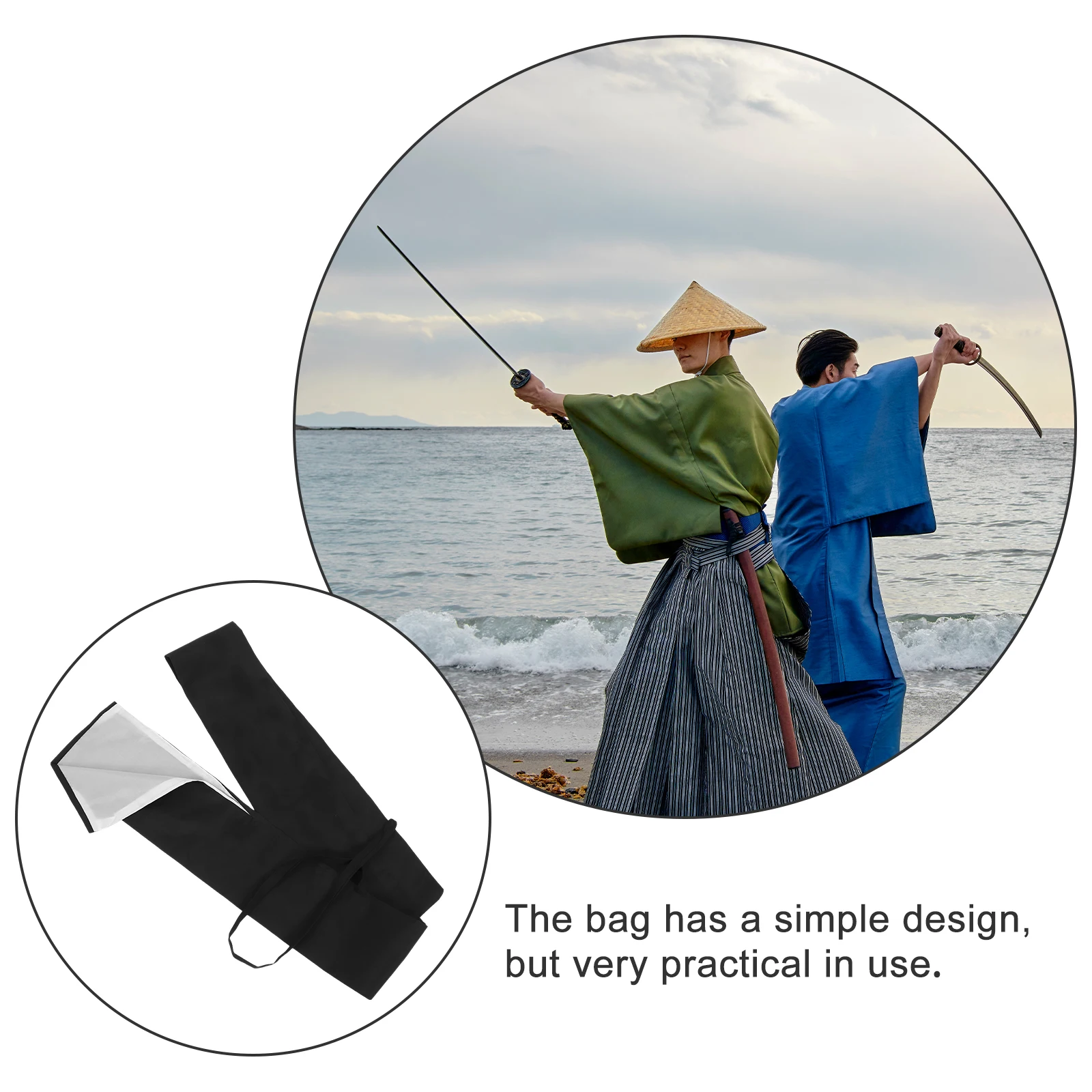 

Sword Carry Bag Thick Japanese Chinese Sword Storage Pouch Wear-Resistant For Long Swords Protective Case Multifunctional