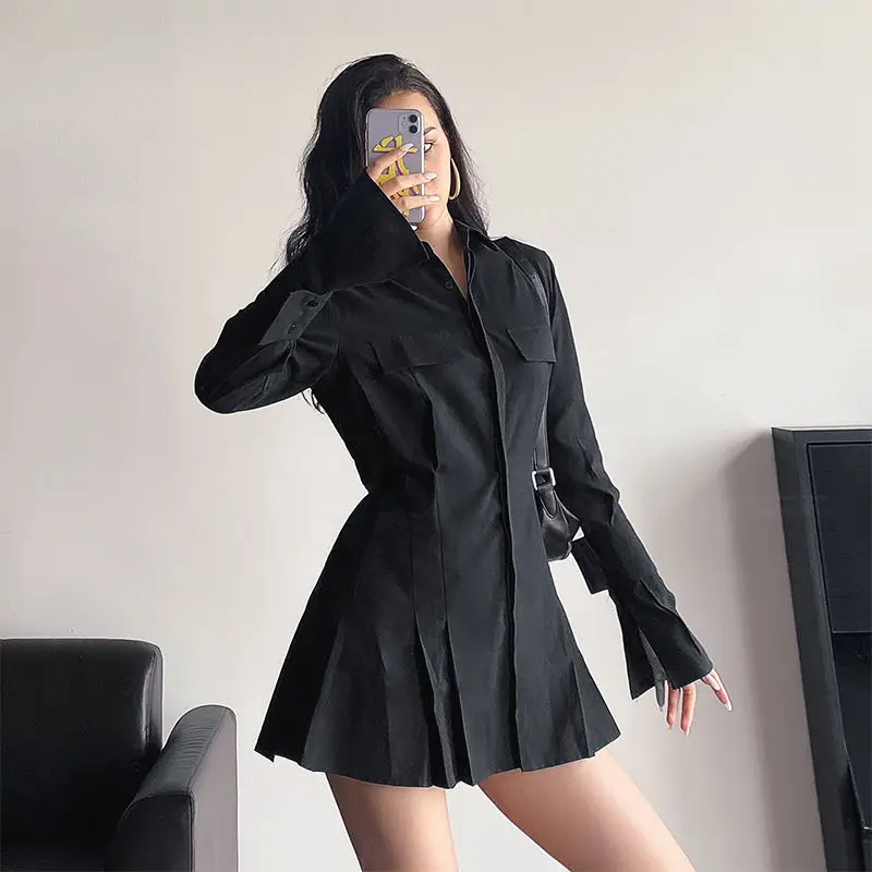 Blouses or Tops for Woman Cotton Black Beautiful Fashion Long Sleeve Cool Luxury White Sexy Women's Buttoned Shirt Aesthetic New