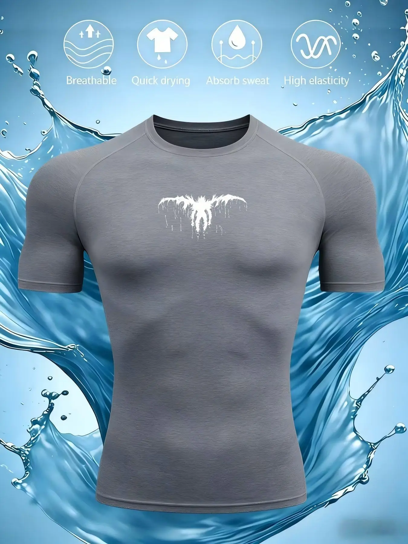 

Мужская спортивная футболка с короткими рукавами, подходящая для использования в помещении и на улице в различных случаях. Нижний слой ткани, подходящий для мужчин.