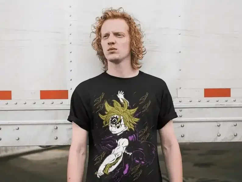 تي شيرت Meliodas The Seven Deadly Sins للجنسين: Nanatsu no Taizai Anime Retro Style لمحبي