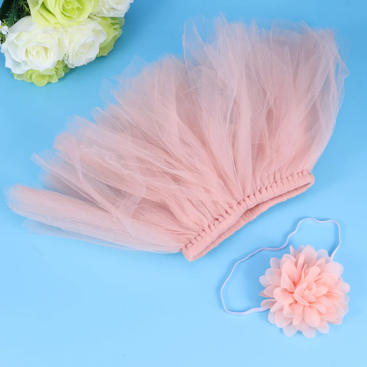 

Tutu Skirt for Baby Girl Newborn Photoshoot Dress Lightweight Polyester Elastic Waistband Toddler Infant Tulle Skirt Layered
