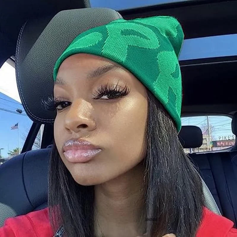 2026 الهيب هوب محبوك قبعة Kpop Beanies الشارع البلوز قبعة الرجال النساء الشتاء في الهواء الطلق ركوب قبعات رياضية مطاطا Skullies قبعة الهدايا #4