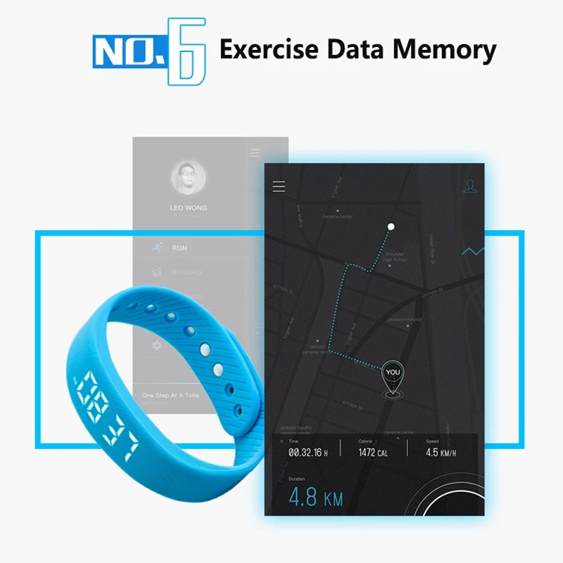 Lenovo Smart Bracelet LED Digital Waterproof Smart Band Running Pedometer Health Monitor Sleep Tracking Vibration Alarm Reminder