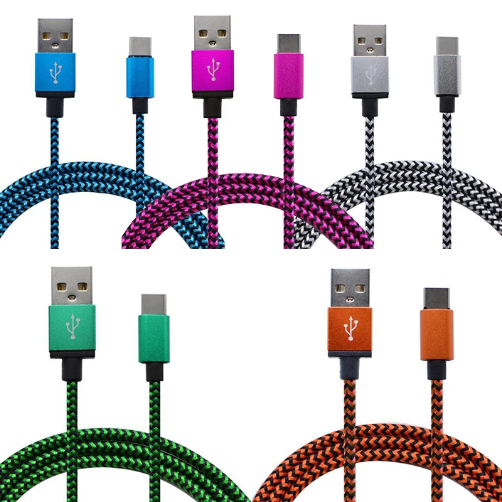10 قطعة 1M 2M 3M USB C نوع C كابل شحن سلك نوع-C 3.1 شاحن كابل الهاتف المحمول الكابلات للماك بوك نيكزس نوكيا Oneplus