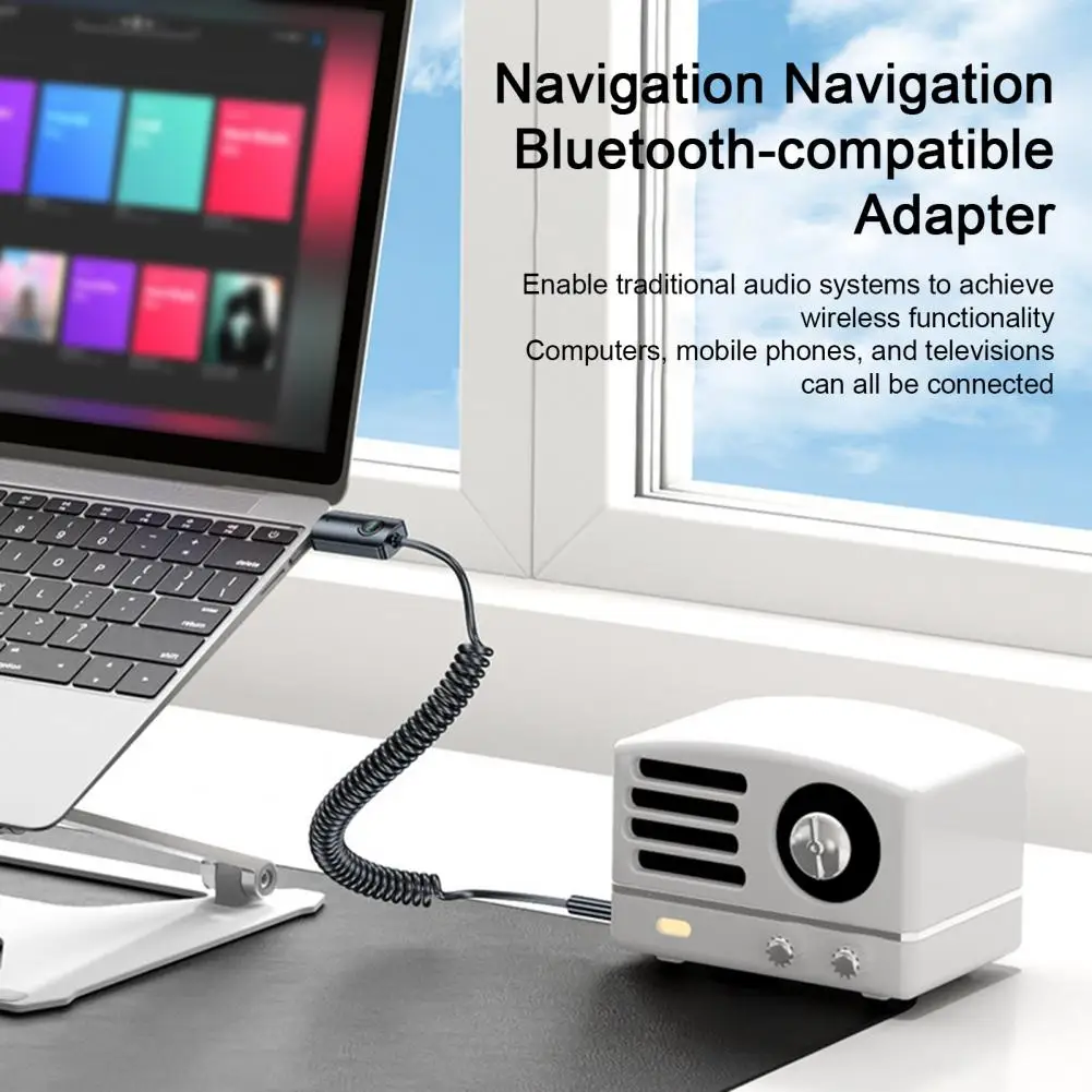 Converter Bluetooth-compatible Adapter High-quality Bluetooth Car Adapter for Hands-free Calls Audio Decoding Stable for Quick