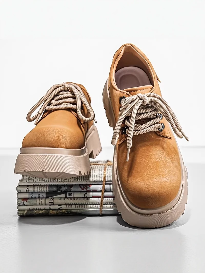

Yellow Boots Men's Casual Fashionable Thick Bottom Shoes Spring Summer New Arrival Youth Wear Outdoor Leisure Shoes