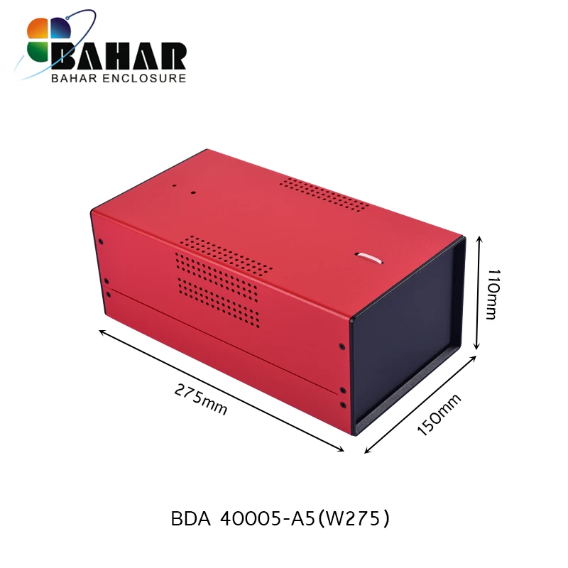Bahar Iron Case Enclosure Wire Junction Box Instrument Shell with flat Cover Model BDA 40005 DIY amplifier iron metal  box