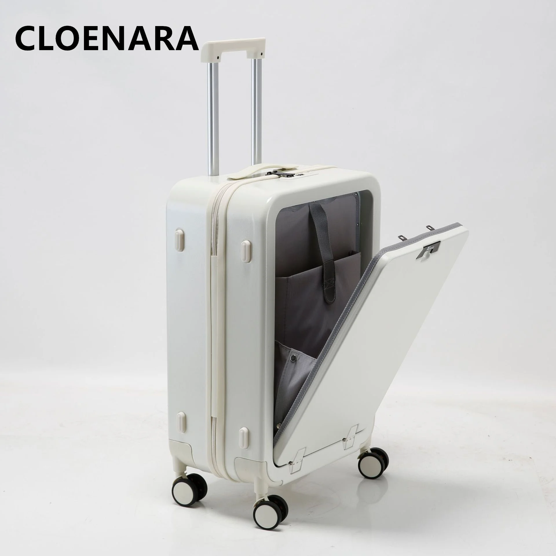 COLENARA-Trolley Case de abertura frontal com laptop, bagagem de embarque forte e durável, mala de alta qualidade, 20 ", 22", 24 ", 26"