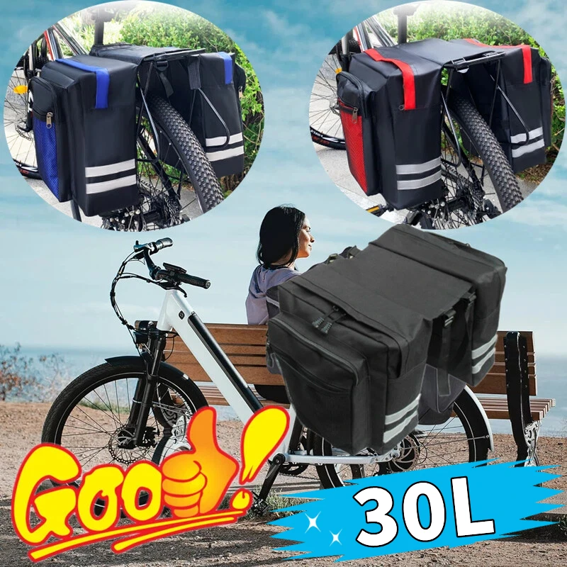 

New 30L Rear Bike Bag Cycling Double Side Rear Rack Bike Mountain Road Bicycle Tail Seat Pannier Pack Luggage Carrier Bike Bags
