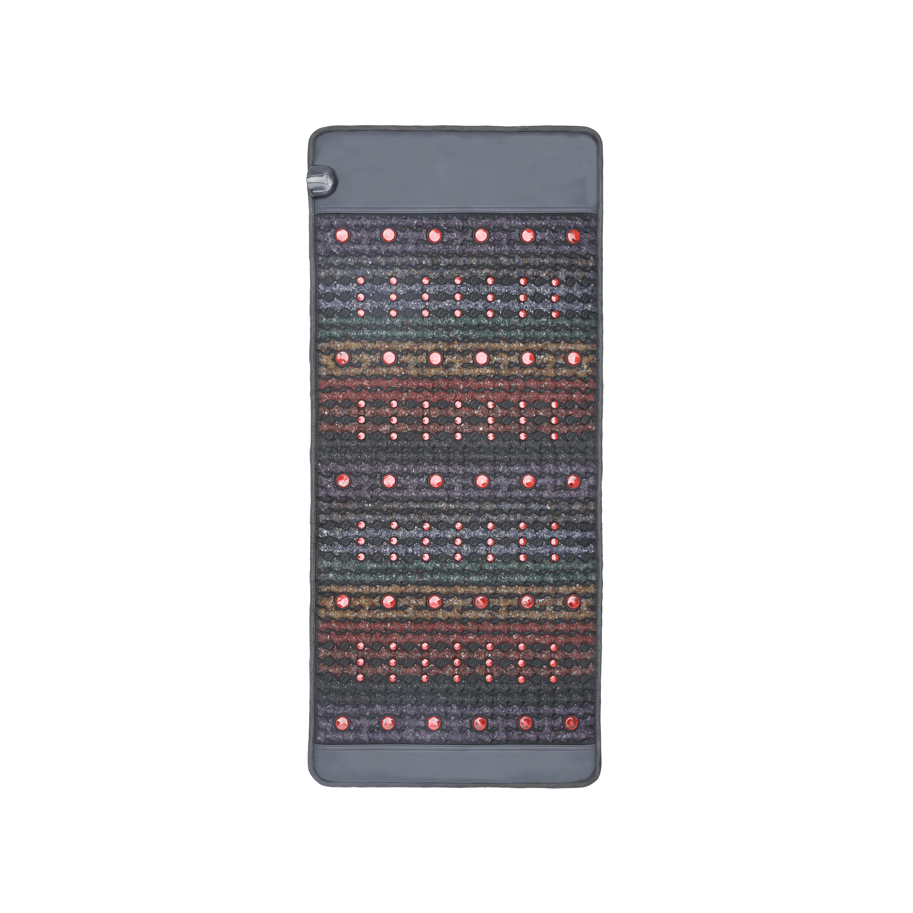 Luxuryade B148 Therapy Amethyst Pemf Heating Massage Mat Photon Red Light Infrared Heated Body Bio Negative Ion Back Mattress