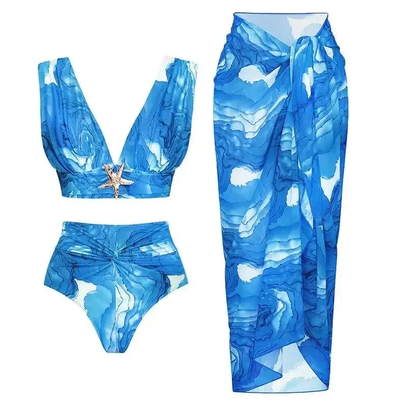 New Split swimsuit for women, fashionable, sexy, slim fit, slimming, wrapped skirt, sun protection
