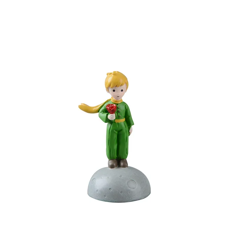 The Little Prince Fox Figurine B612 Glass Rose Valentine\'s Day Gifts Resin Toys Handicraft Student Desktop Decoration Crafts