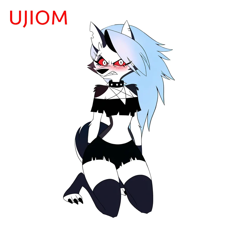 UJIOM Loona Enchanting Girl Wall Sticker Amusing Creative Personality Occlusion Scratch Vinly Decal Veneer Sofa Wall Decor