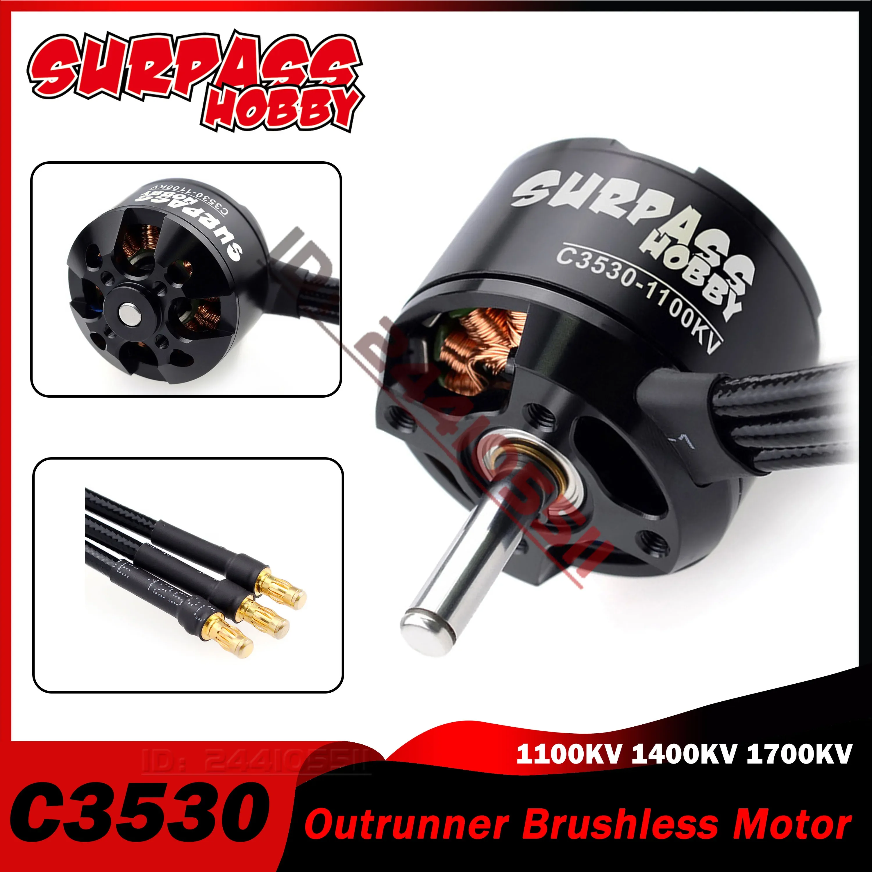 SURPASS HOBBY C3530 3530 Outrunner Brushless Motor 1100KV 1400KV 1700KV for RC FPV Fixed Wing Airplane Drone Remote Control Part