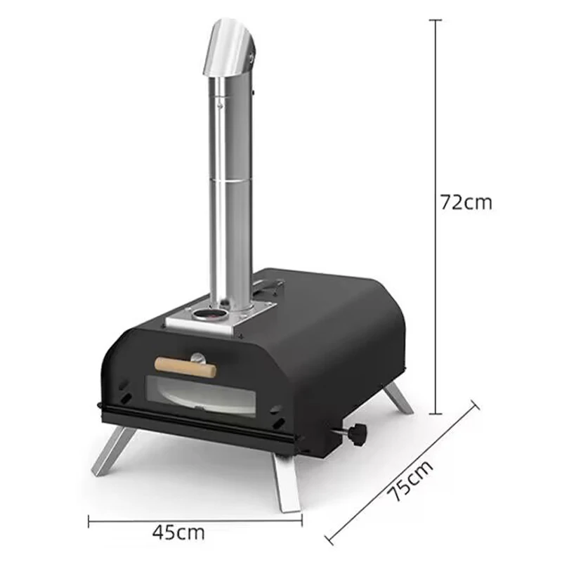 11/12/13inch Outdoor Oven Charcoal Fired Maker Portable Outside Stainless Steel Grill&Pizza Waterproof for Backyard Camping
