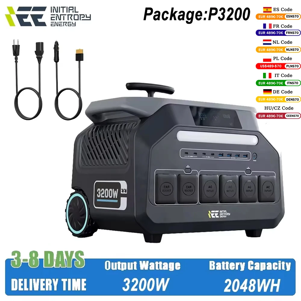 Przenośna stacja zasilania IEE P3200 o mocy 3200W z Polski za $573.42 / ~2181zł