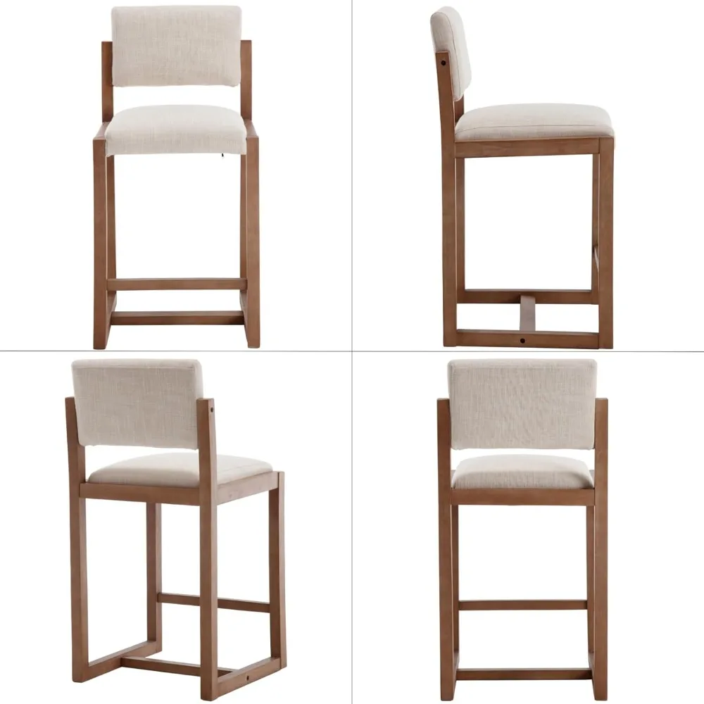 Linen bar stool set of 6 with 26