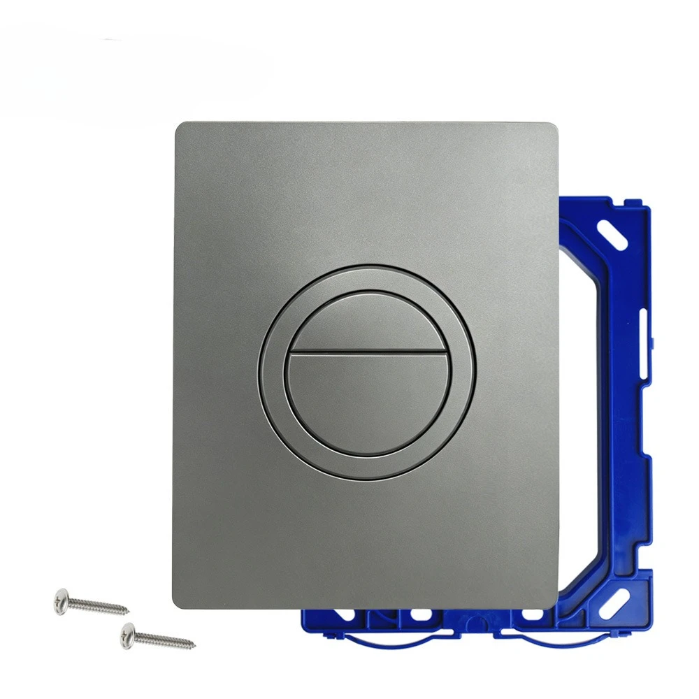 Botão Pneumático Duplo Acabamento Fosco Cinza Compatível com Grohe GD2 Cosmopolitan 38966/38732/38506 para Tampa de Tanque Sanitário de Parede