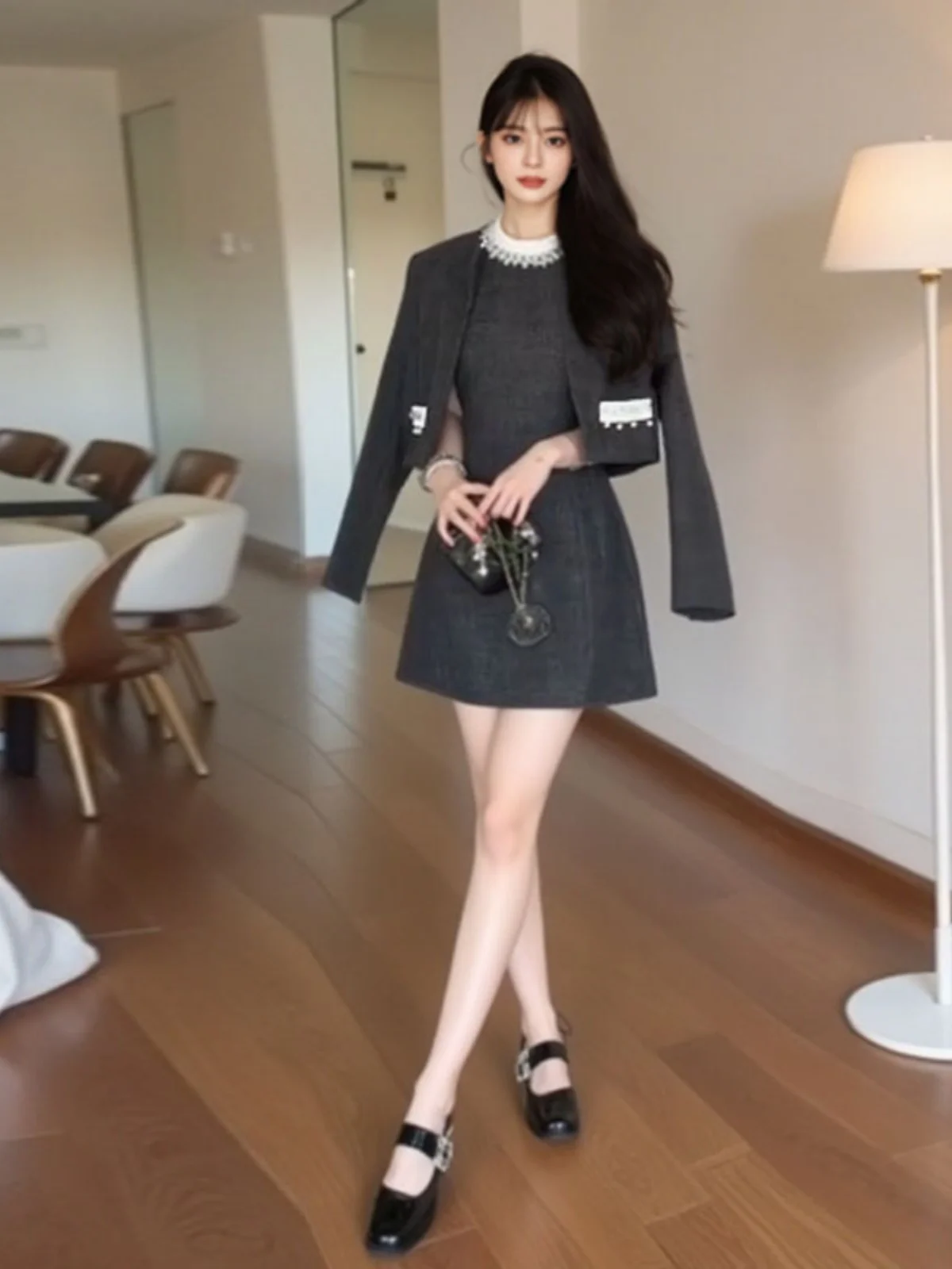 

Chic Small Fragrance Style Set Rich Girl Elegant Korean Drama Main Character Spring Clothes Matching High End Super Beautiful