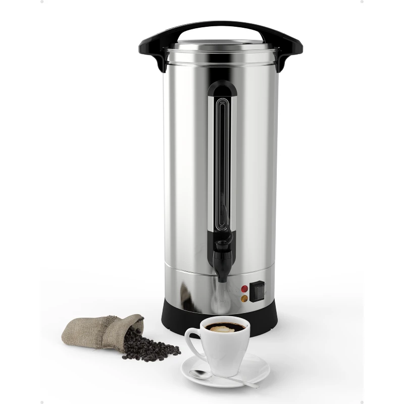 110 Cups-16L Commercial Coffee Urn, F Coffee Dispenser Electric, Fast Brew Stainless Hot Water Dispenser, Hot Water Urn