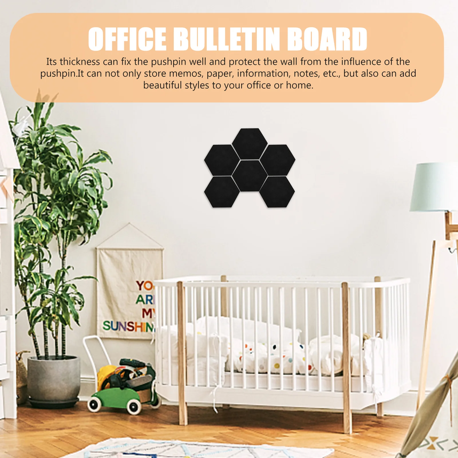 6 Pcs Peg Board Office Decor Wall Notice Felt Reminder Bulletin for Classroom Message Photo Dart Protectors Display Decorative