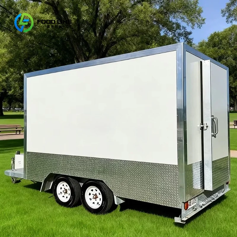 Customized Commercial Refrigerated Freezer Trailer 304 Stainless Steel CE Certified for Food Cold Chain Transport