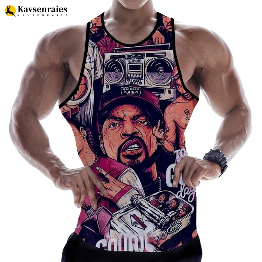 Cool Style Rapper B.I.G Biggie Tank Tops 3D Digital Printing Harajuku Vest New Men Women Oversized Singlets Sleeveless Tees 6XL