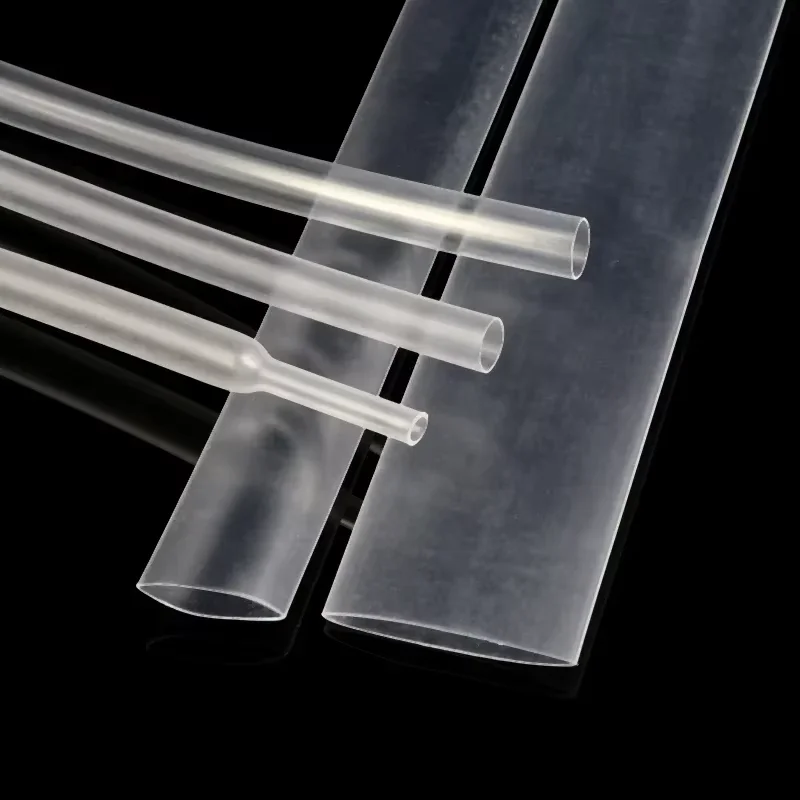 1~10m 2:1 Transparent Heat Shrink Tube Diameter 0.6mm ~ 80mm Polyolefin Tubing Sleeving Wrap Wire Repair DIY Cable Protecctor