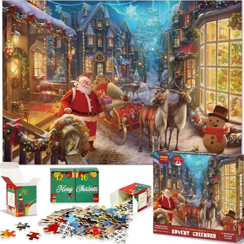 Christmas Blind Box Countdown Calendar Puzzle Christmas Arrival Calendar Gift Giving Christmas Gifts