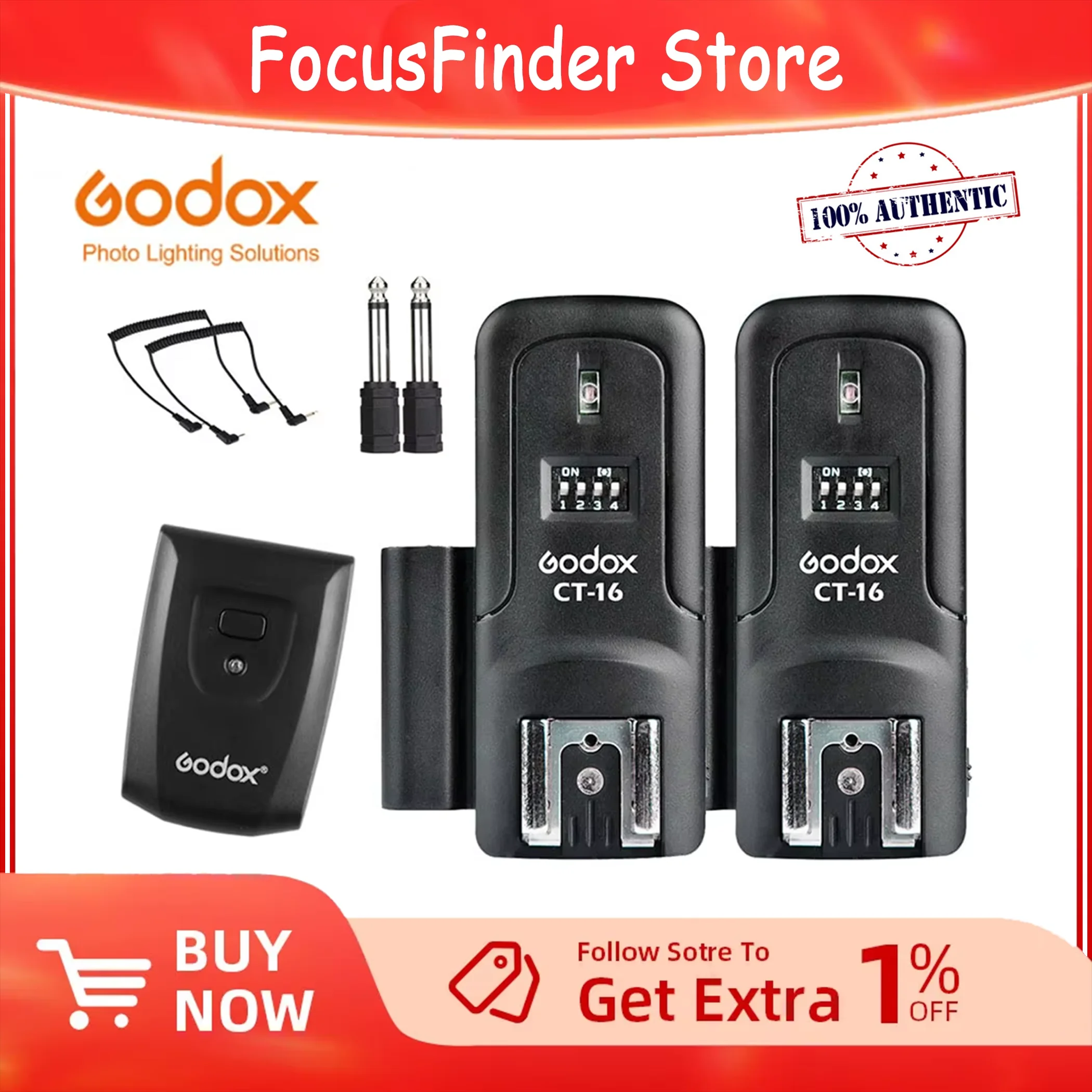 Trigger Receiver Set - Godox CT-16 Flash Trigger 16 ช่องเครื่องส่งสัญญาณวิทยุไร้สาย