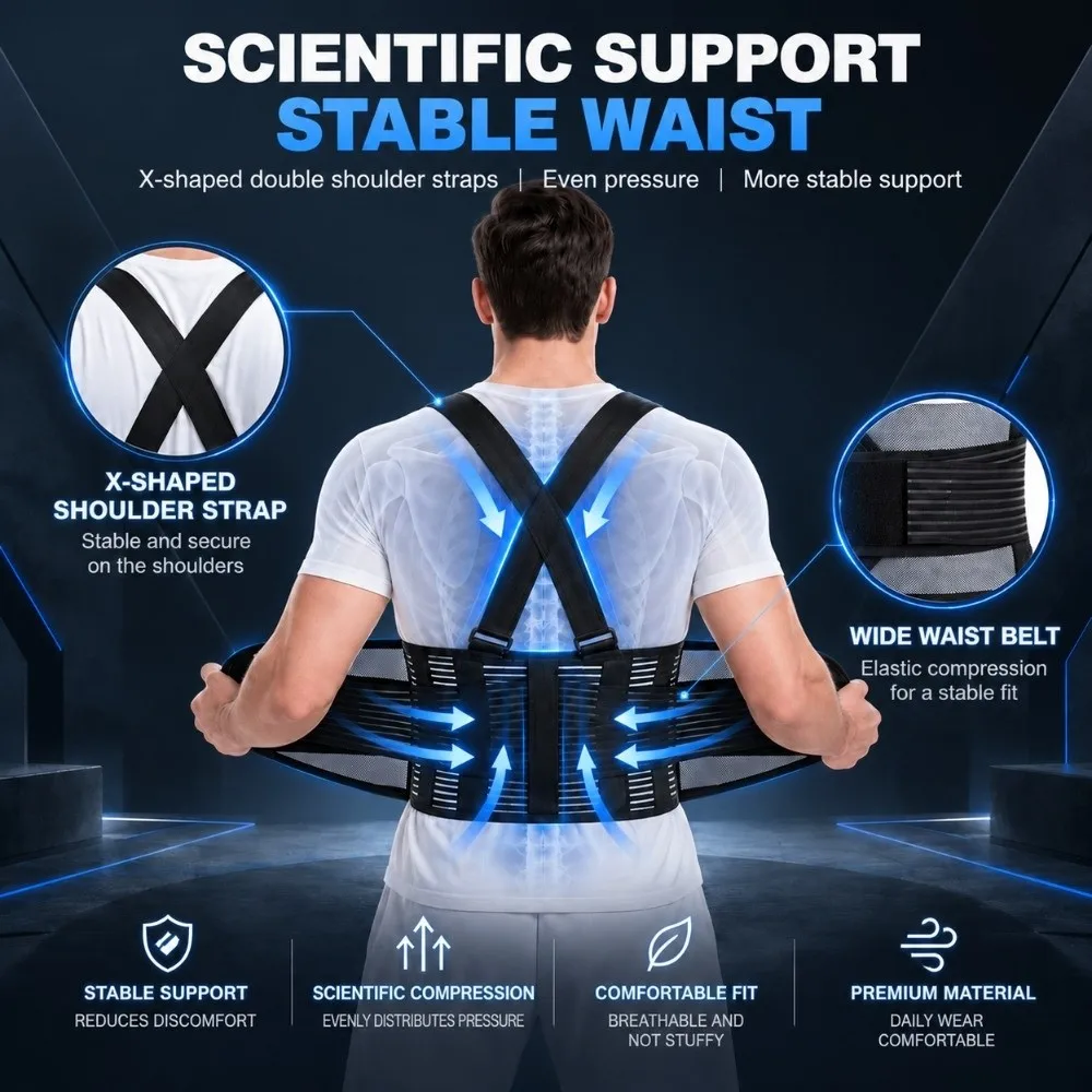 Adjustable Waist Stabilizers Belt Comfortable Waist Hold Reflective Safety Panel Reflective Safety Belt Practical Protection