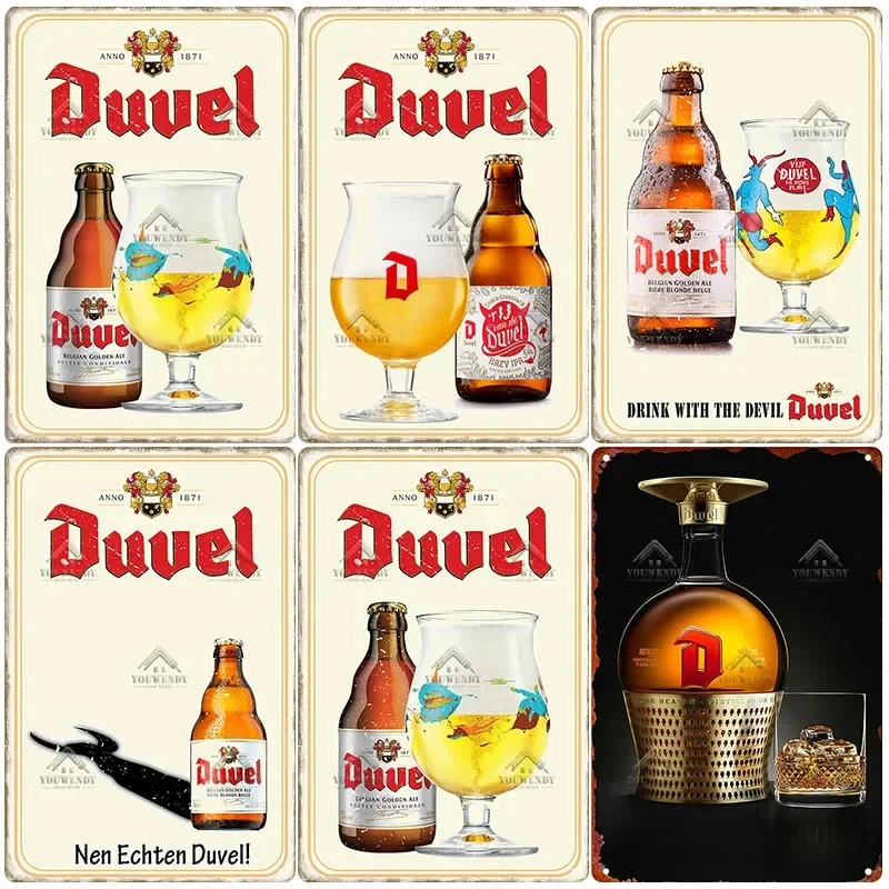Metal Tin Sign Poster, Suitable for Bars, Pubs, Man Caves, Clubs, Wall Decoration, Vintage, Belgium, Beer Brands, Decorative Plaque