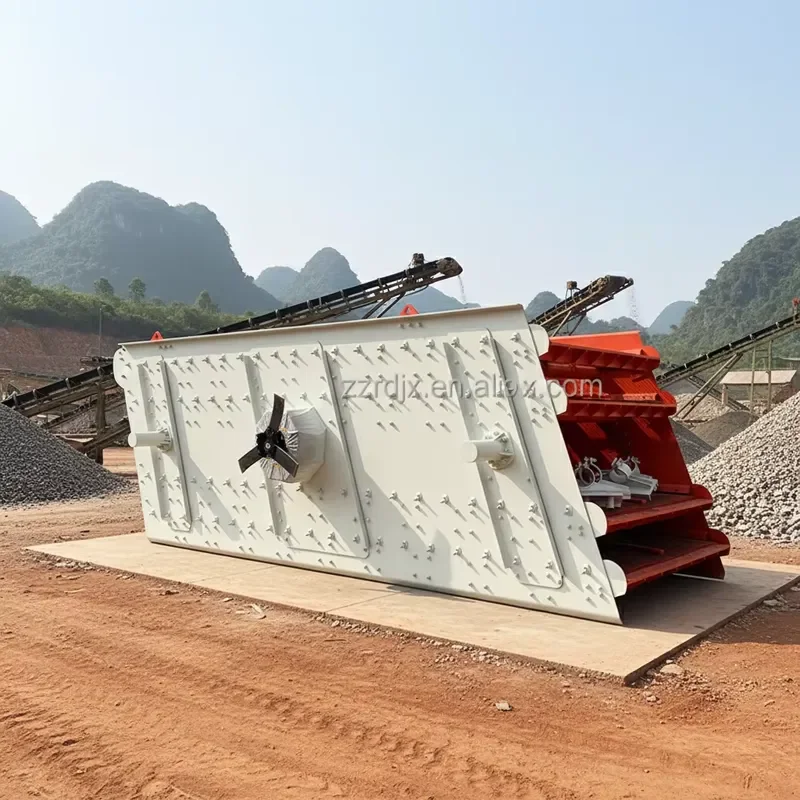New Design Linear Three Layers Ore Screening Plant Vibrating Screen with Motor for Sale
