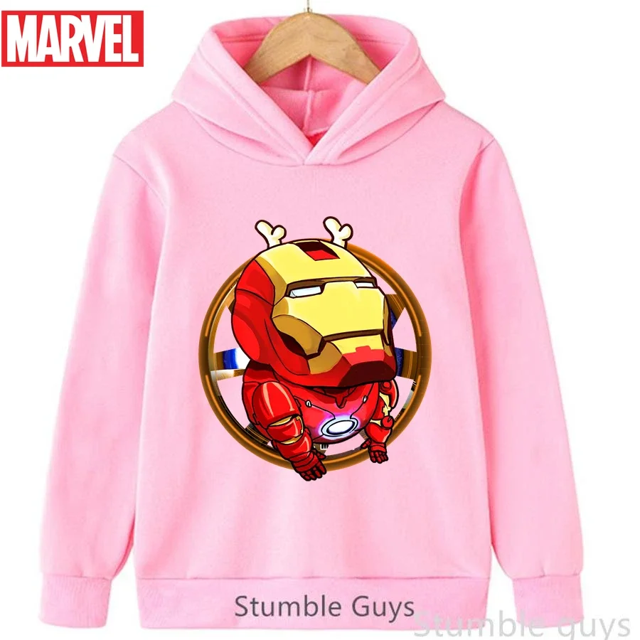 

Iron Man Kids Sports Wear Autumn 3-13Y Boys Clothes Girls Marvel Hooded Avengers Sweatshirt