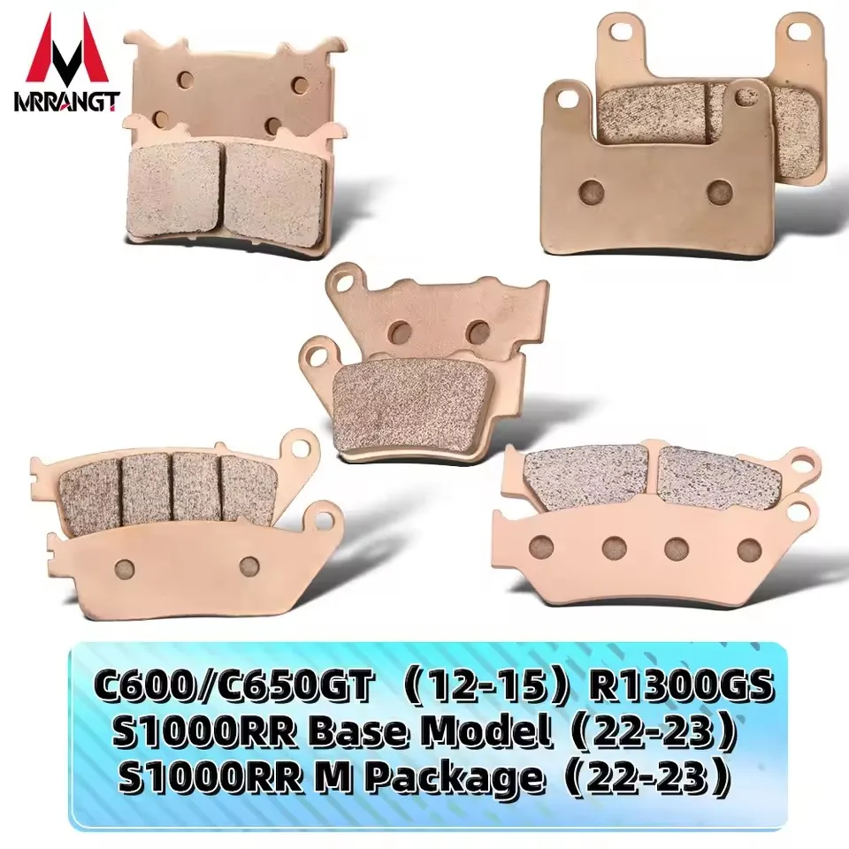 MRRANGT Motorcycle Metal sintered Brake Pads for BMW S1000RR Base M Package R1300GS C600 Sport C650GT Front and Rear Set