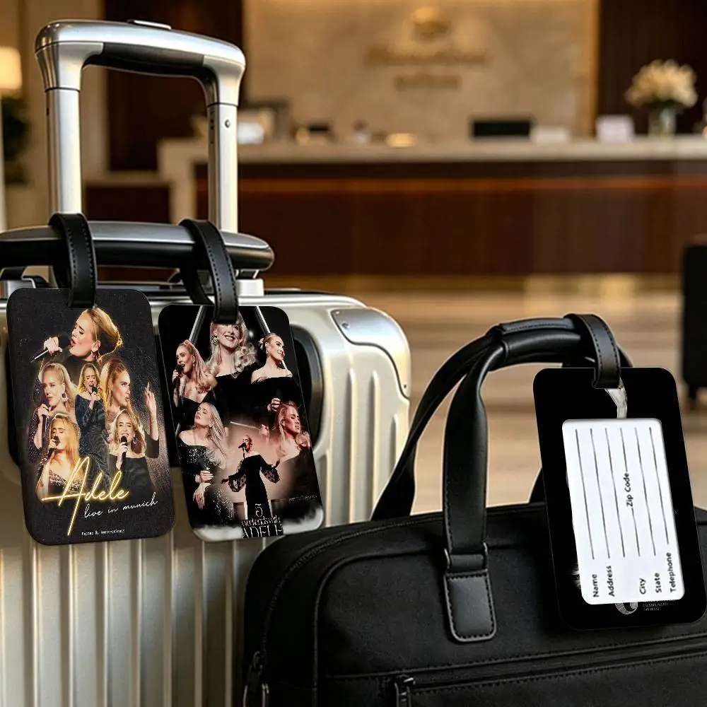 Singer A-Adele PVC Baggage Identification Tag Anti lost Information Card Holder Travel Suitcase Name Tag