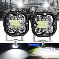 Luz Led de trabajo superbrillante de 3 pulgadas para motocicletas, barra de lámpara Led brillante 4x4, todoterreno, barco, 4x4, camión, Tractor, ATV, SUV, lámpara antiniebla