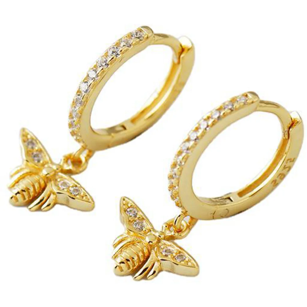 

Hoops Earrings Trendy Dangle Jewelry Cool Bee Ear Jewelries Fashion Charm Aesthetic Ear Jewelries Bee Earrings