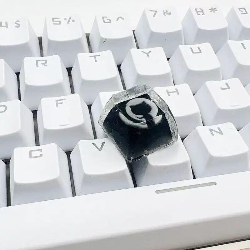 "gitHub" customized personalized keycap custom resin epoxy pure handmade keyboard cap diy creative ESC key