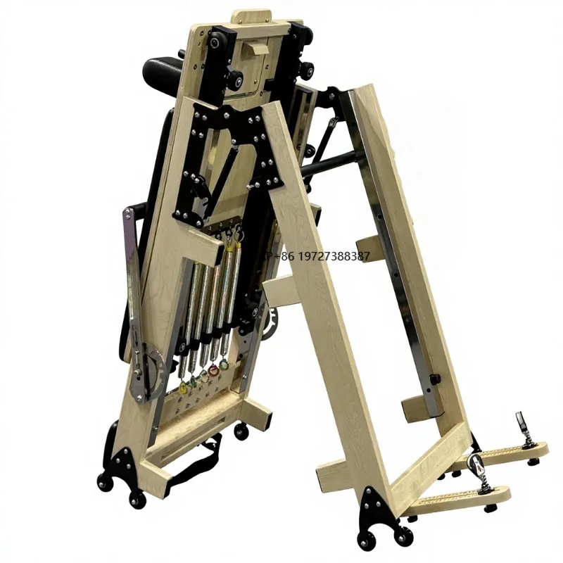 Pneumatic Lever Adjustment  Foldable Home Pilates Machine  Compact Core Trainer for Body Shaping Stretching