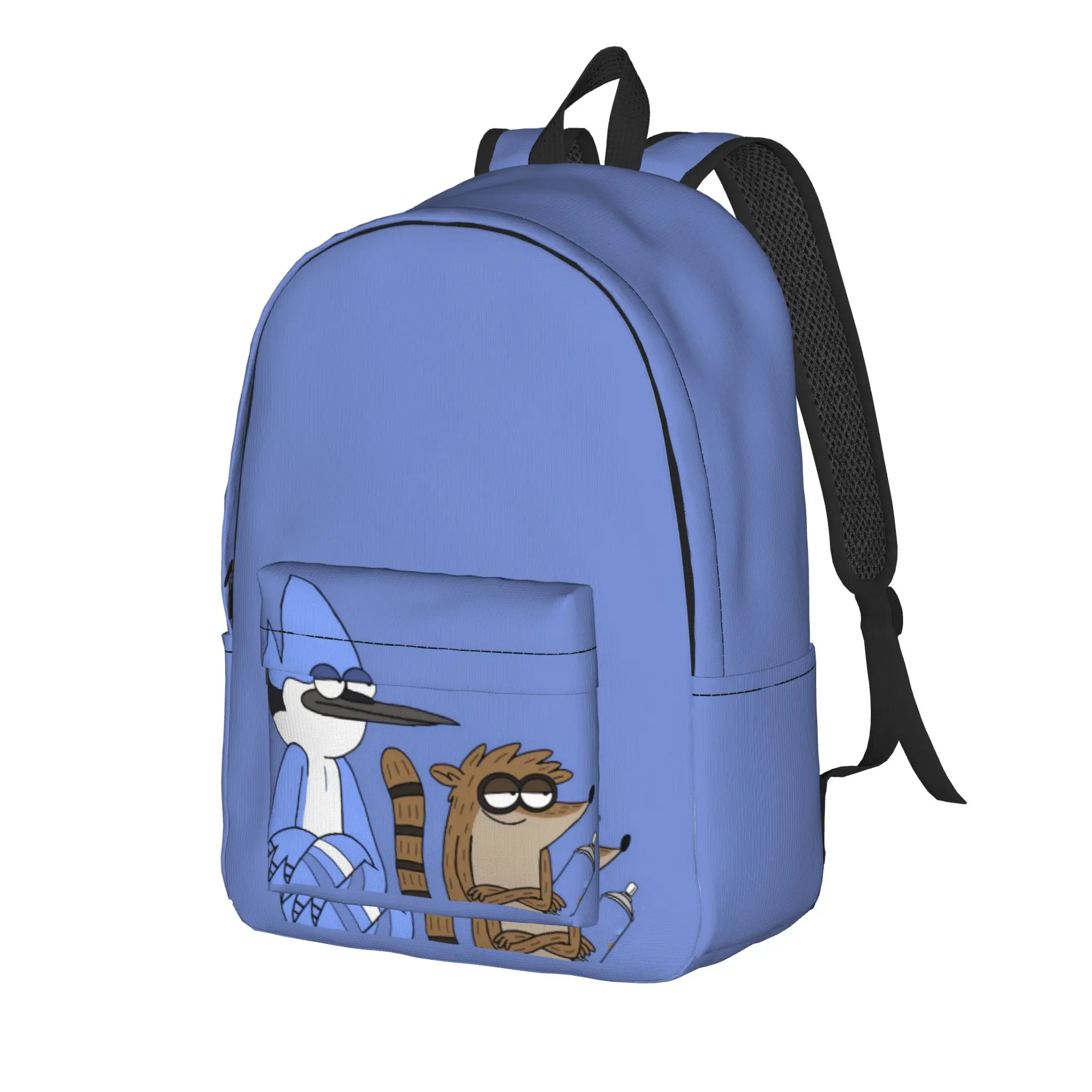 Mordecai And Rigby Regulars Shows Backpack Women Men Large Backpacks Polyester Aesthetic High School Bags Travel Rucksack