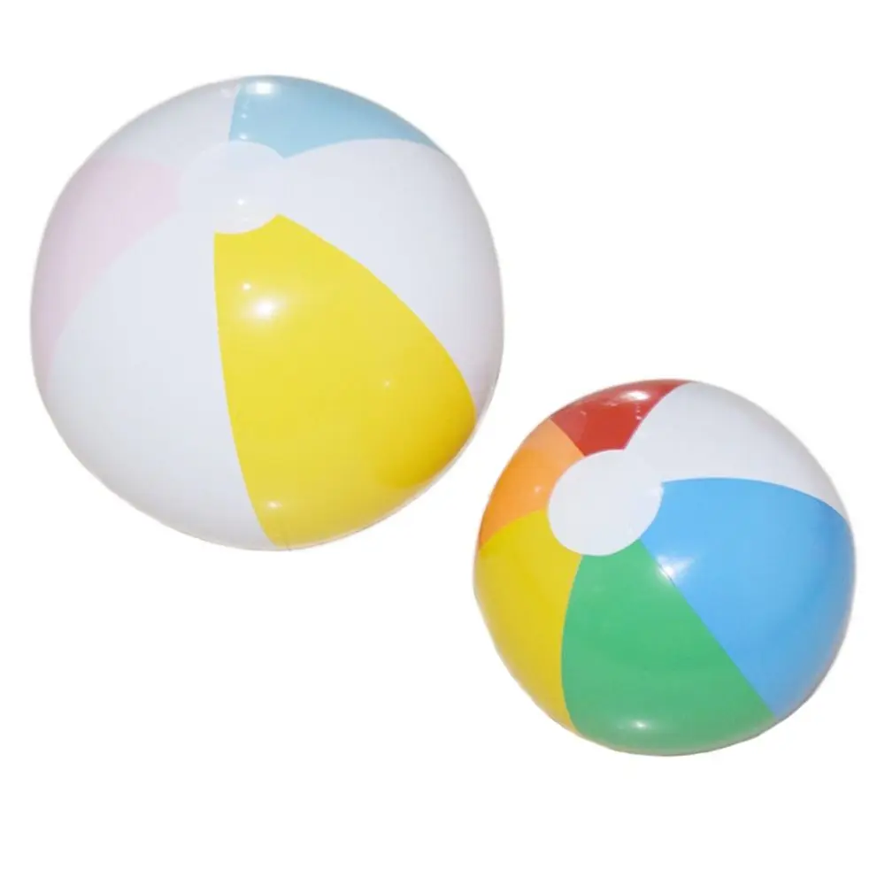 Fun Party Toy Big Inflatable Beach Ball 30cm PVC Inflatable Pool Ball Six Colours 40cm Rainbow Beach Ball Kids