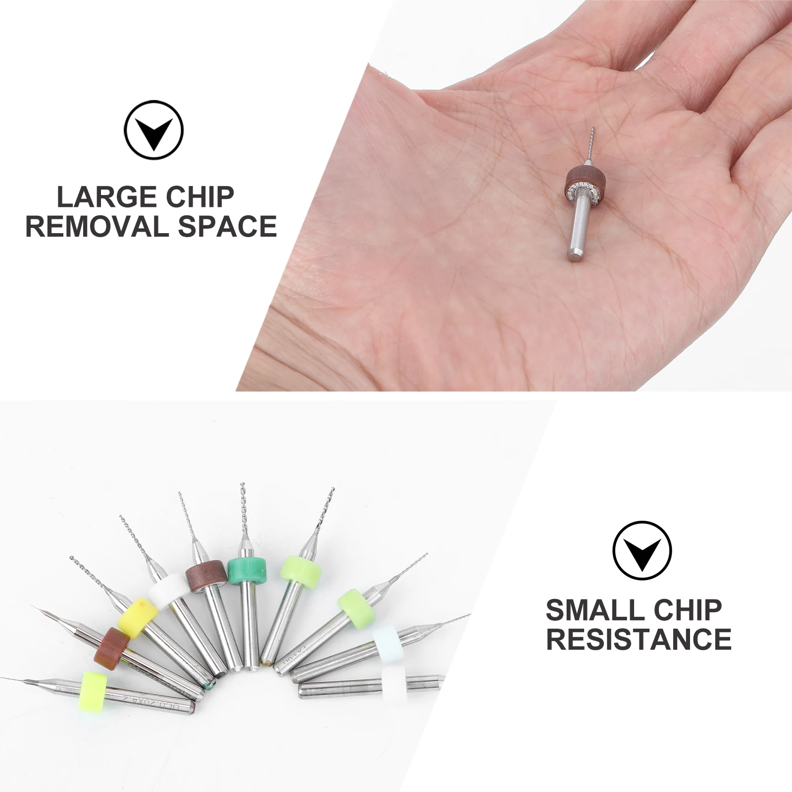

10 PCS/ Set PCB Circuit Board Carbide Drill Bits Micro Engraving Drill Bits Set for CNC Rotary Tool 0.1mm to 1.0mm