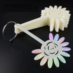 1x10pcs False Nail Display Gel Polish Shelf Chart Card Palette Varnish Practice Color Board for Manicure Tool Clear/ Natural