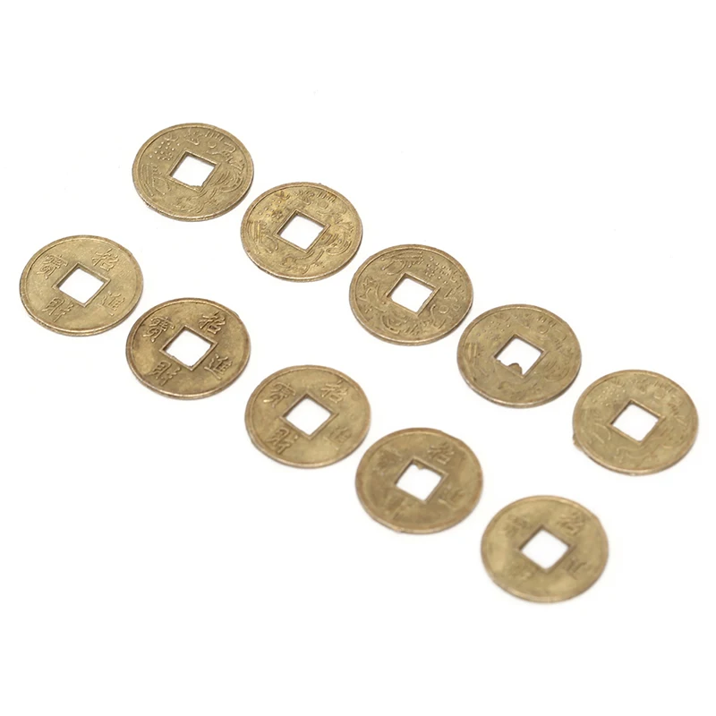 [New] New sale 100Pcs Feng Shui Coins Ancient Chinese I Ching Coins For Health Wealth Charm
