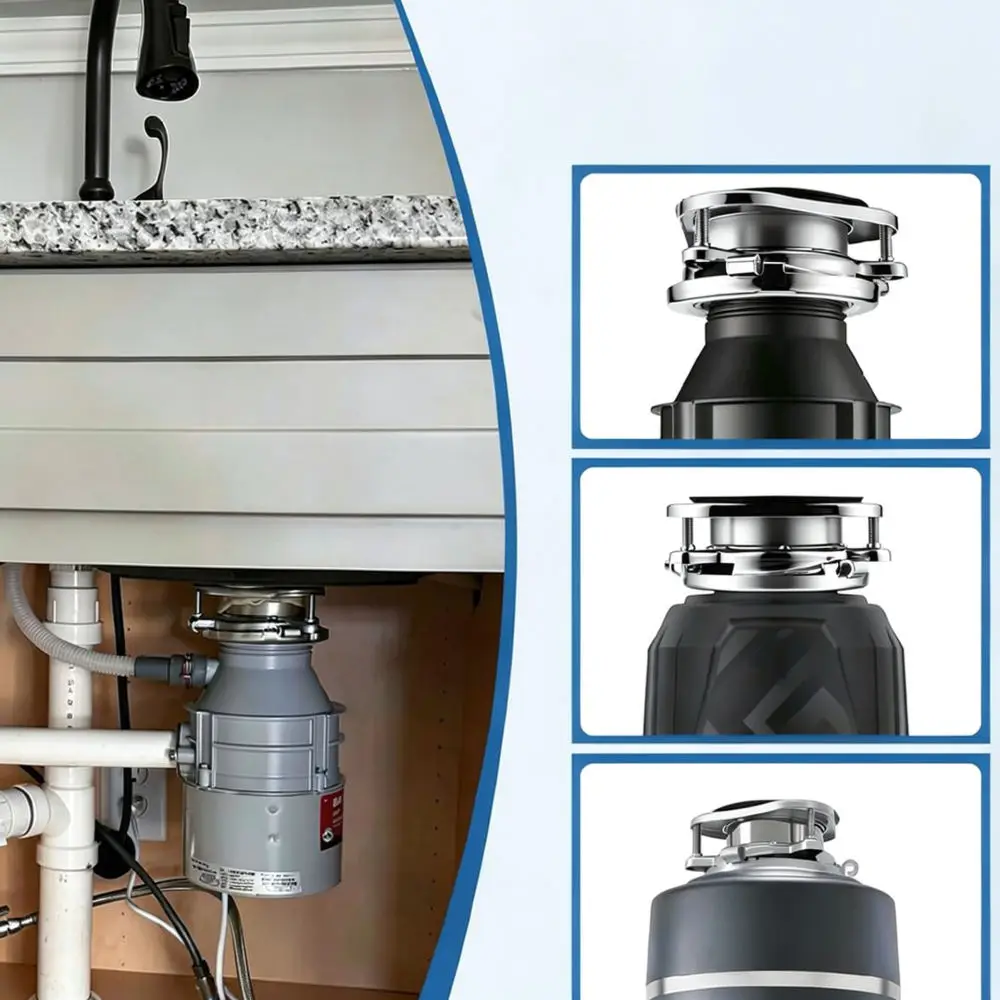 Replacement Mounting Flange Kit For For Qingdu Food Waste Disposer Sink 3 Point Lock Garbage Crusher Accessory Part
