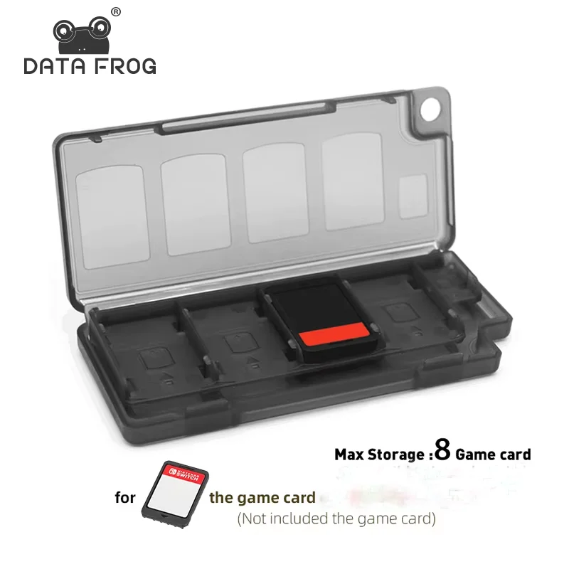 DATA FROG 8-in-1 tragbare Spielkartenhülle, kompatibel mit Switch, Aufbewahrungsbox für Spielkarten, Zubehör für Switch.
