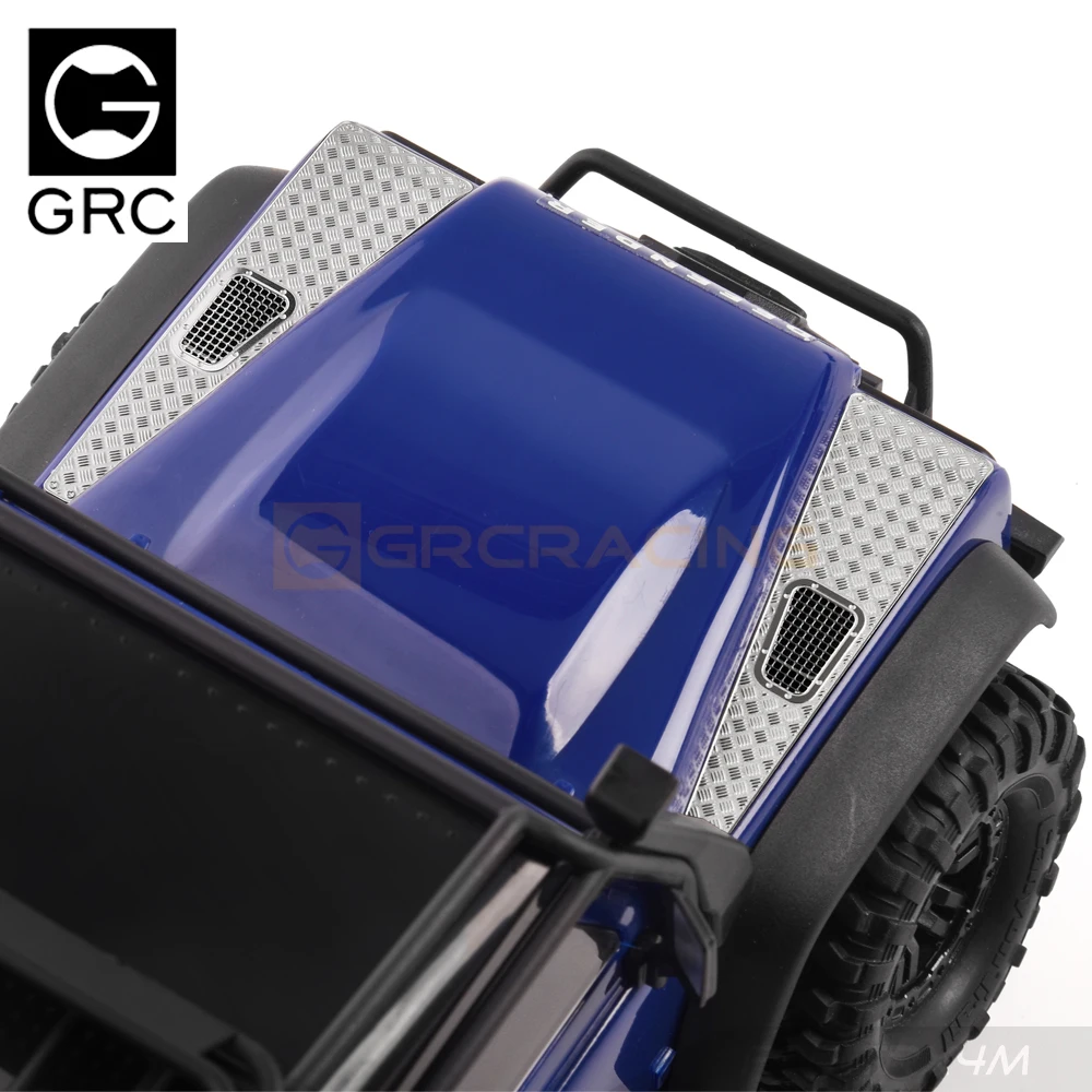 Engine Hood Anti-skid Plate A Stainless Steel Shell Metal Protective Plate For 1/18 Trax Trx-4m Defender Trx4m Rc Crawler Car