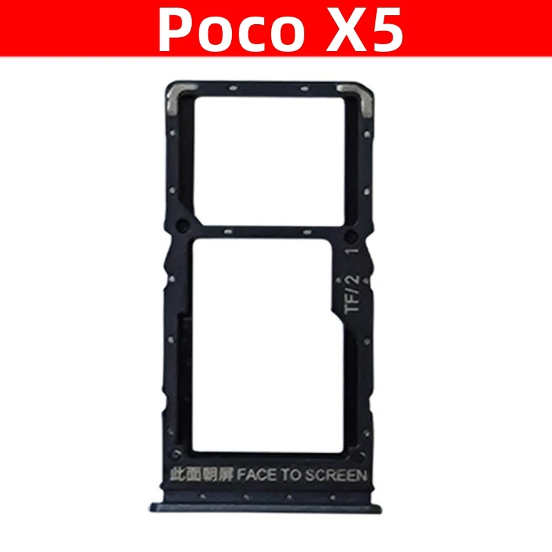 For Xiaomi Poco X5  Sim Card Tray Sim SD Memory Card Holder Sim Card Slot Holder Mobile Phone Parts