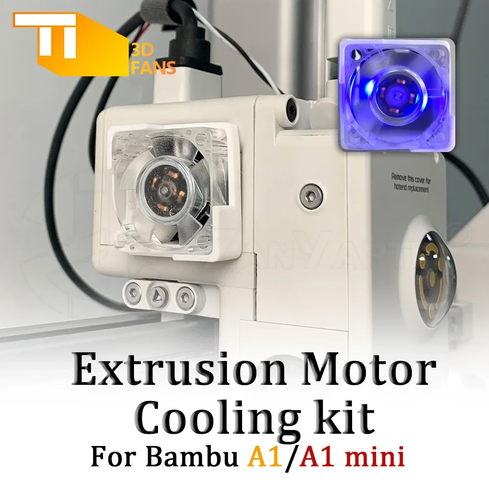 

3D Printer Accessories For Bambu Lab A1/A1 Mini Extrusion Motor Cooling Fan Kit Auto Start-stop High-efficiency & Silent Fan
